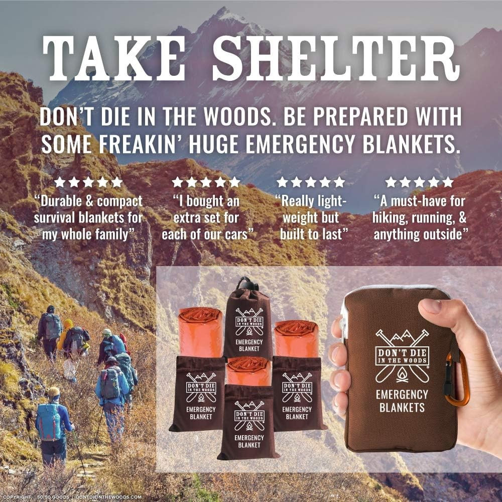 – Freakin’ Huge Emergency Blankets [4-Pack] Extra-Large Thermal Mylar Space Blan