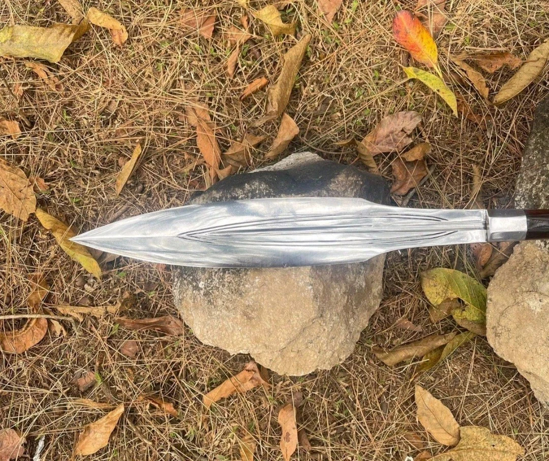 Handcrafted Viking Spear with Steel Blade – Tactical Hunting & Camping Ge