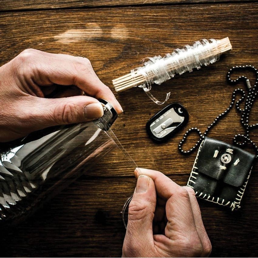 Grim Workshop Cordage Making Dog Tag Tool Turn 2-Liter Bottles To Spool Of Rope