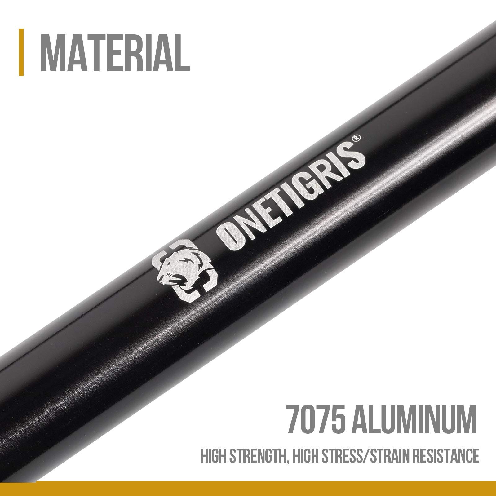 OneTigris Lightweight Tent Poles, 2pc/Set, 7075 Aluminum 4.1ft | 125cm, Black