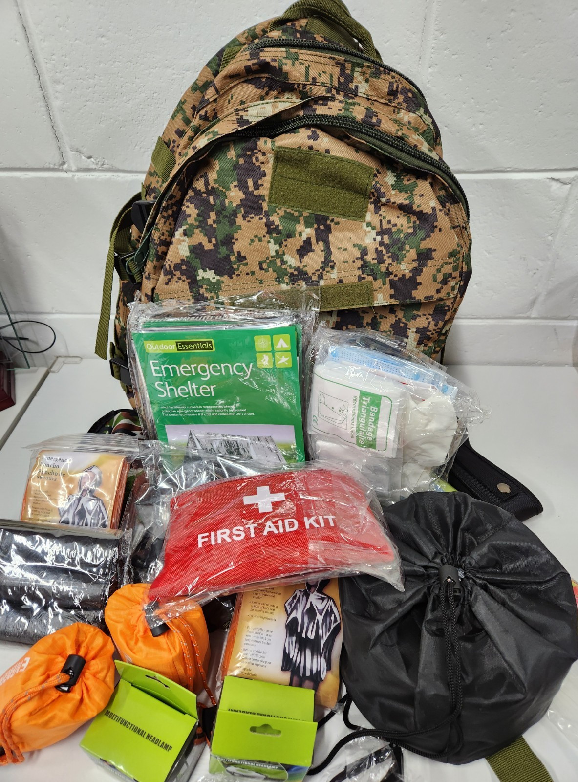 Emergency Survival Kit 369 Pieces Go Bag, Bug Out Bag, Disaster Preparedness Kit