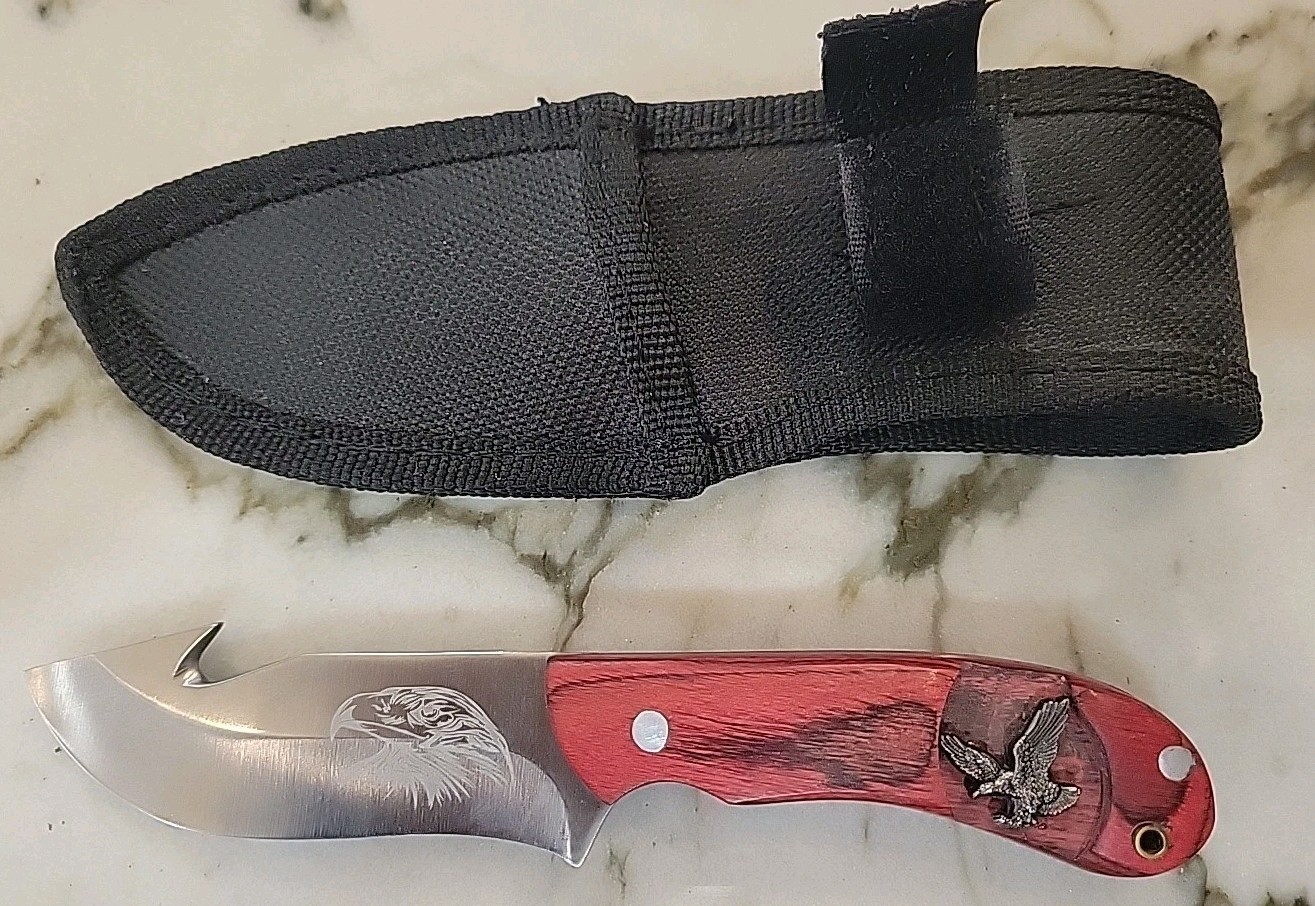 2 knives, one sleeve, one flask, Woodland Creek Be Outdoor Ready Survival Knife