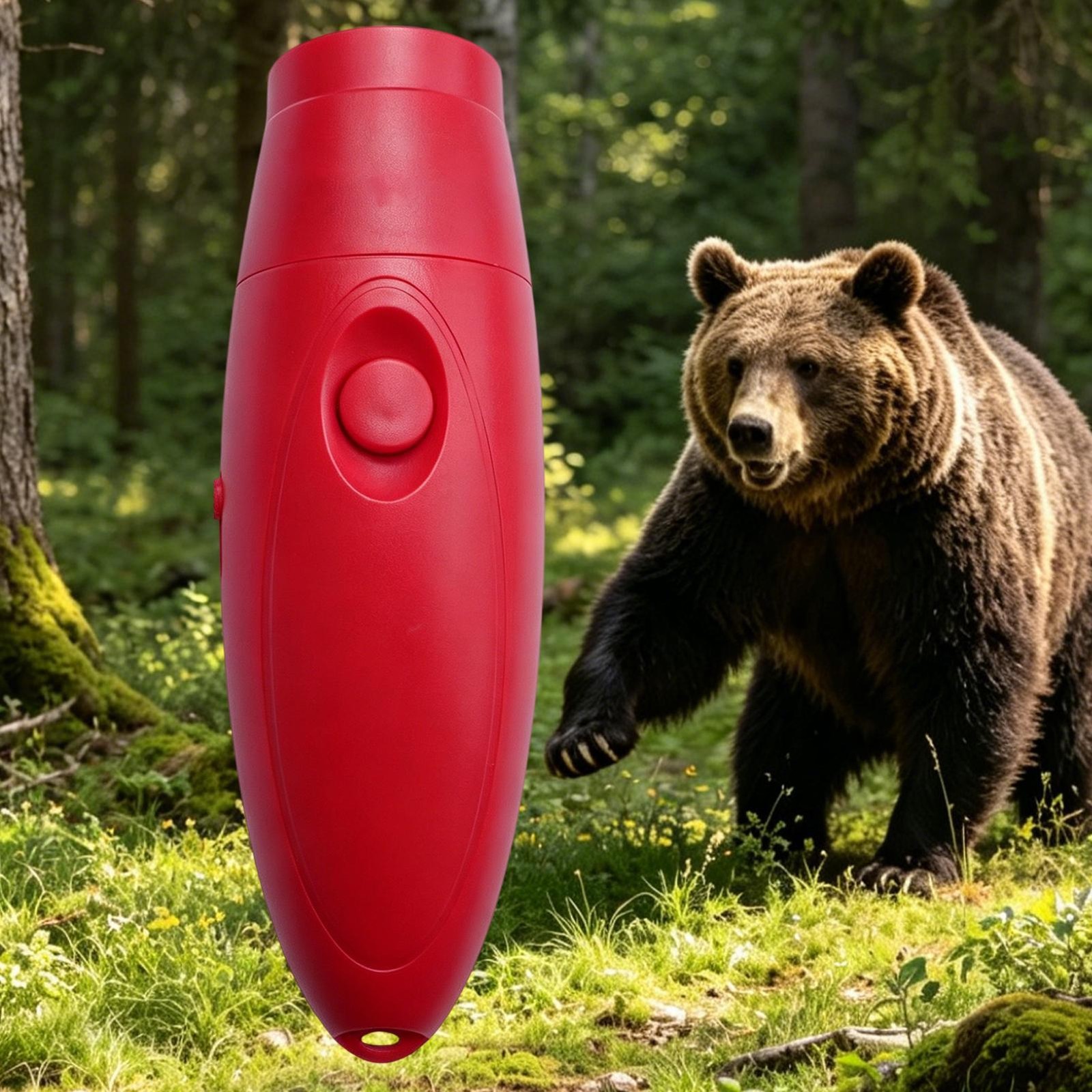 Electronic Air Bear Horn, 130dB Loud Air Horn for Safety Hiking Camping