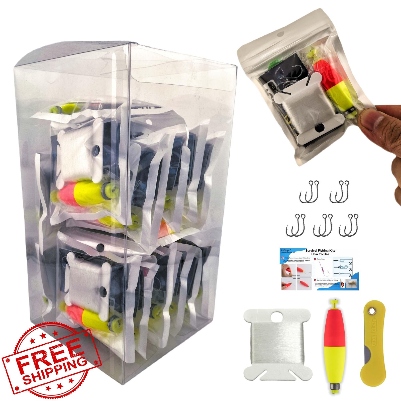 LoDinpo Mini Survival Fishing Kit 20pic