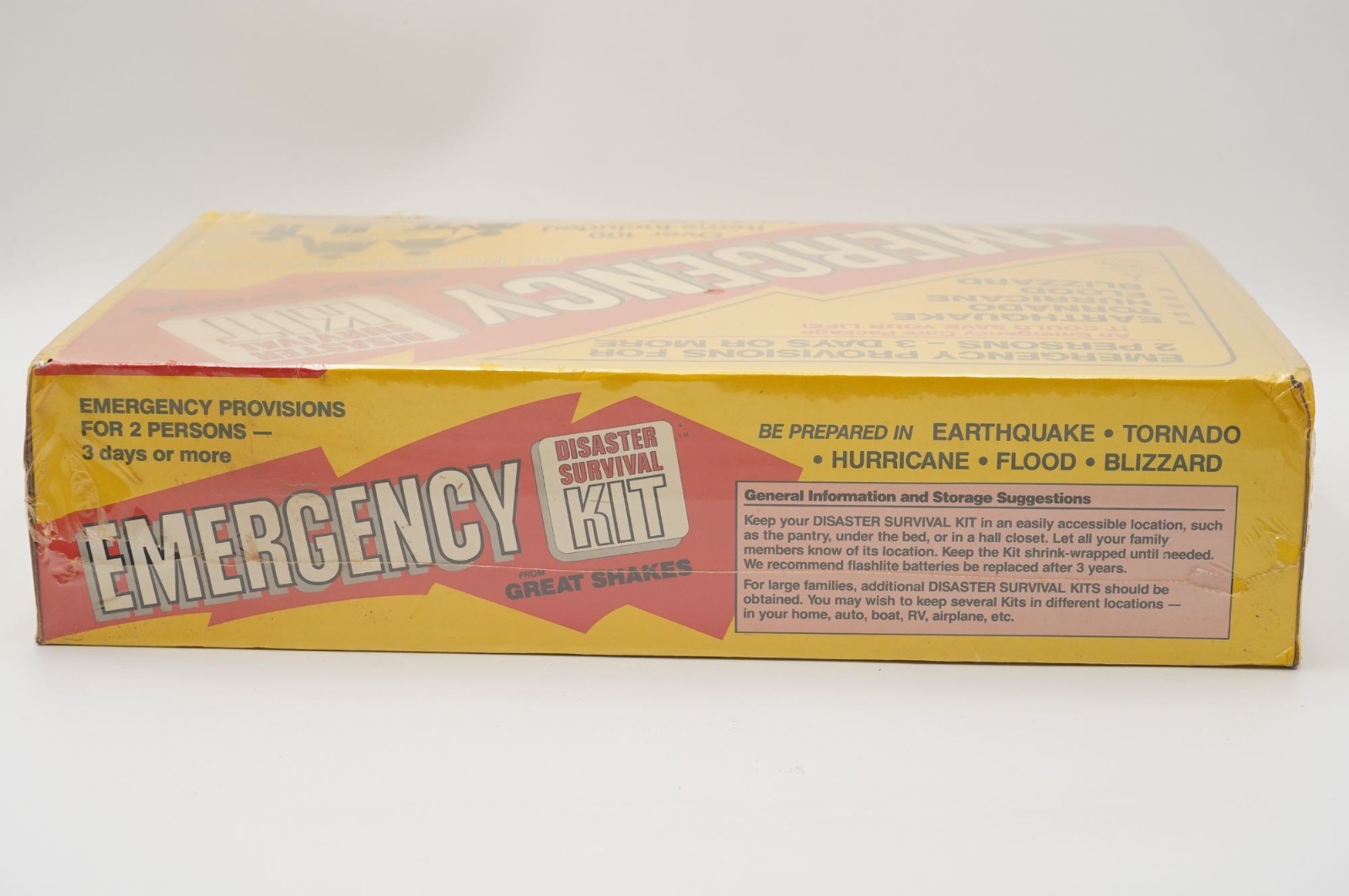 Vintage Great Shakes Disaster Survival Kit SOS Emergency 2 Person New Old Stock