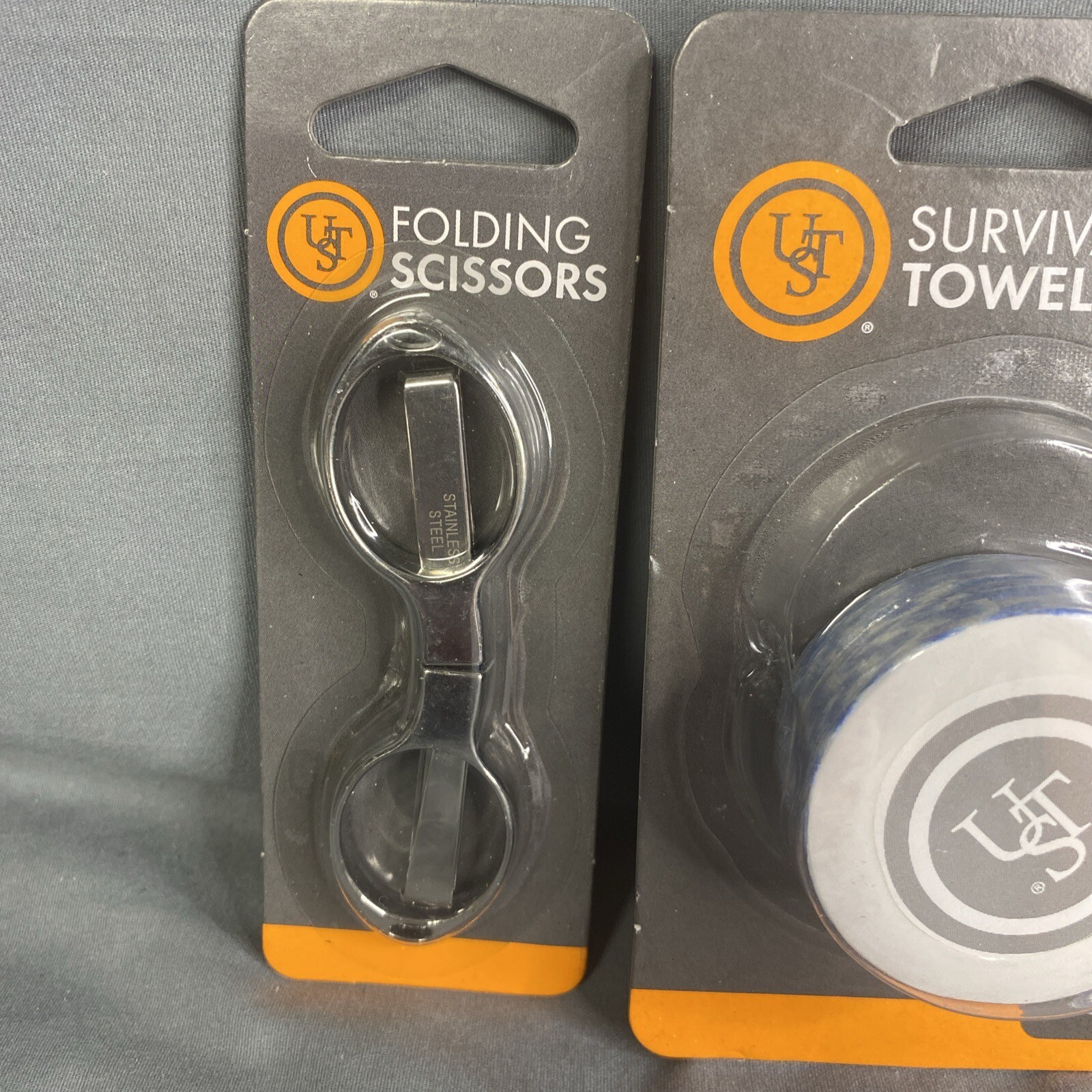 UST Survival Lot Card Towel (2-pack) & Folding Scissors