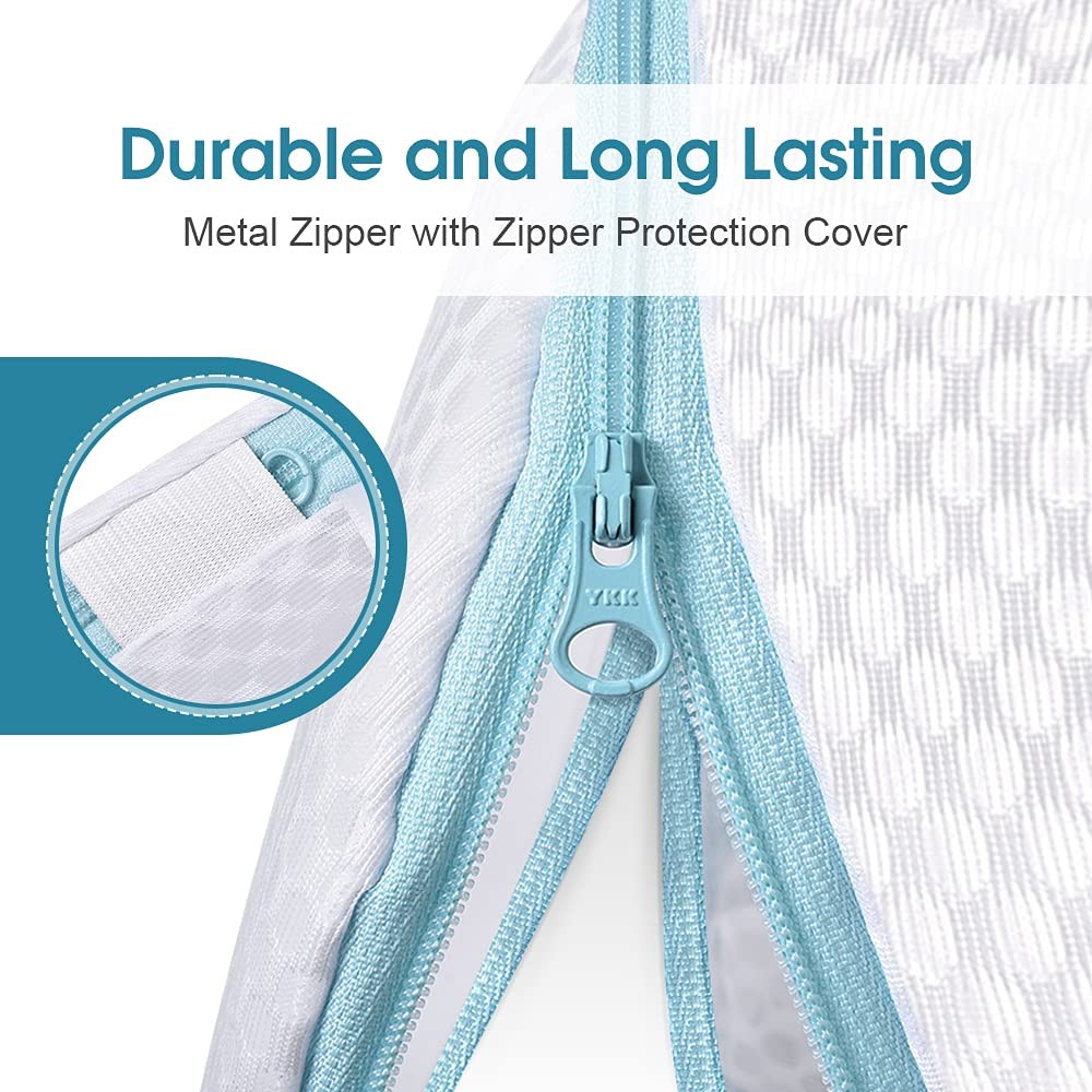 OTraki 2 Pack Shoe Washing Machine Bag Large Laundry 7 x 15 inch, White