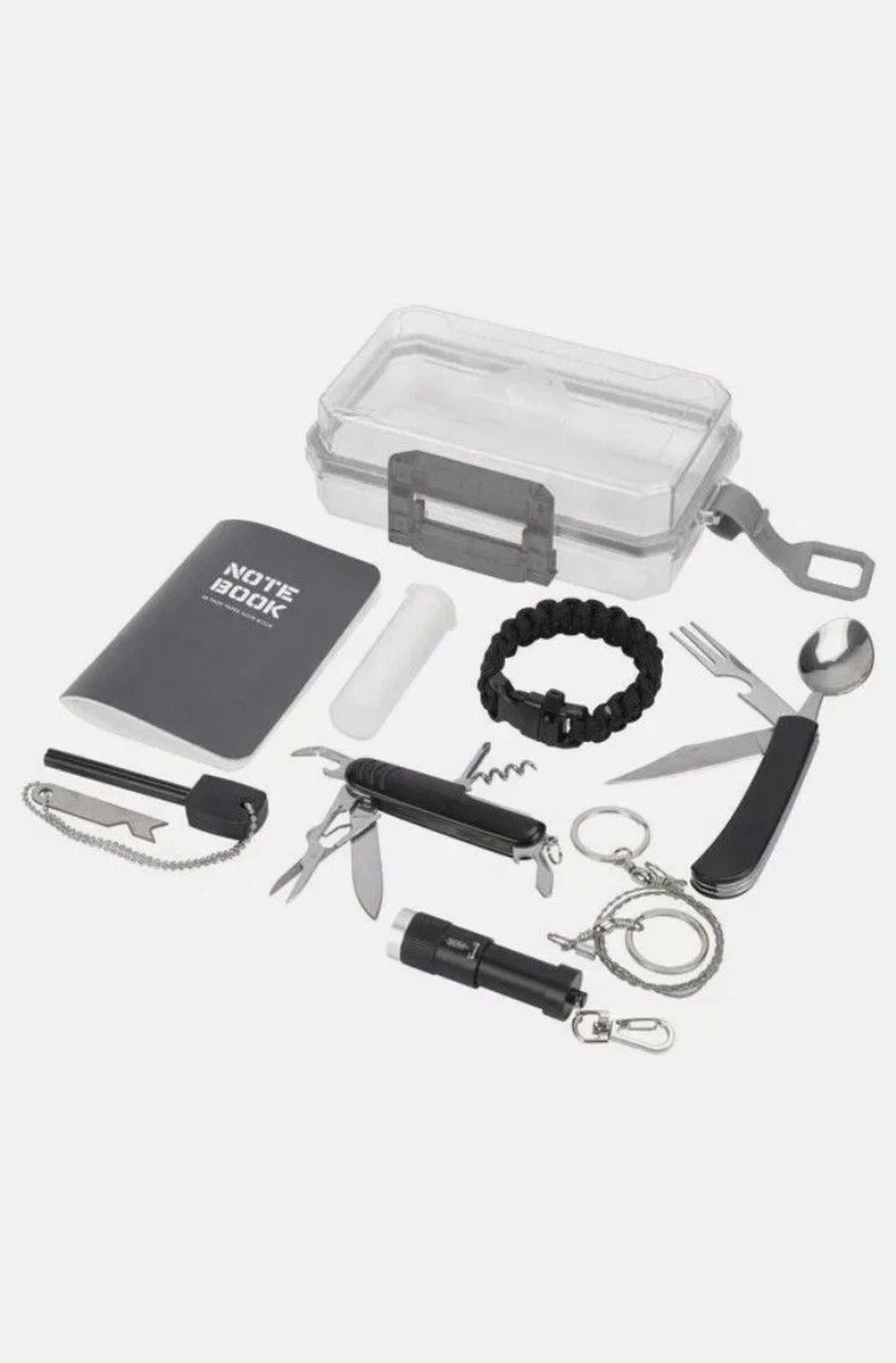 Ozark Trail 16-pc Survival Kit Case Camping Hiking Emergency Multitool Gift NEW