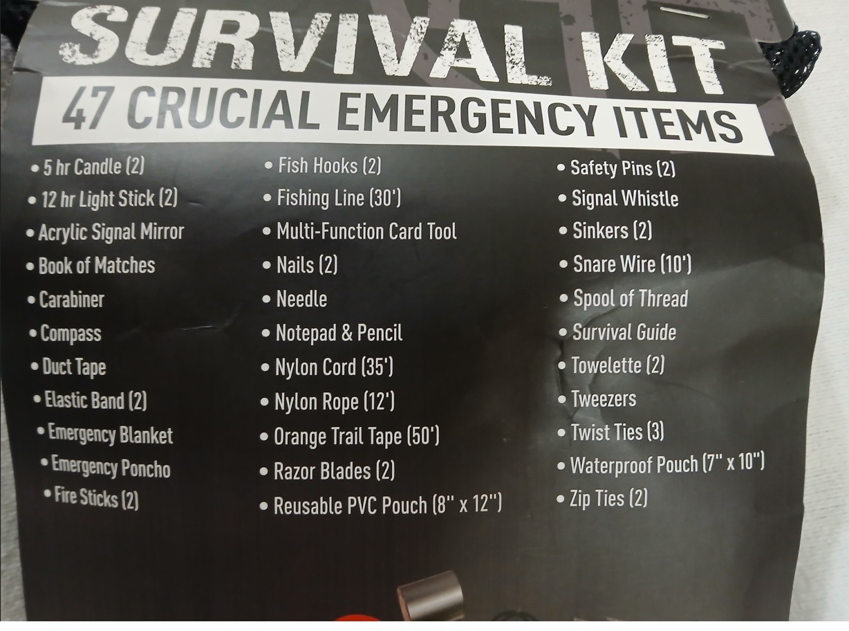 Ready Hour Survival Kit 47 Crucial Emergency Items for Backpack NEW Package USA