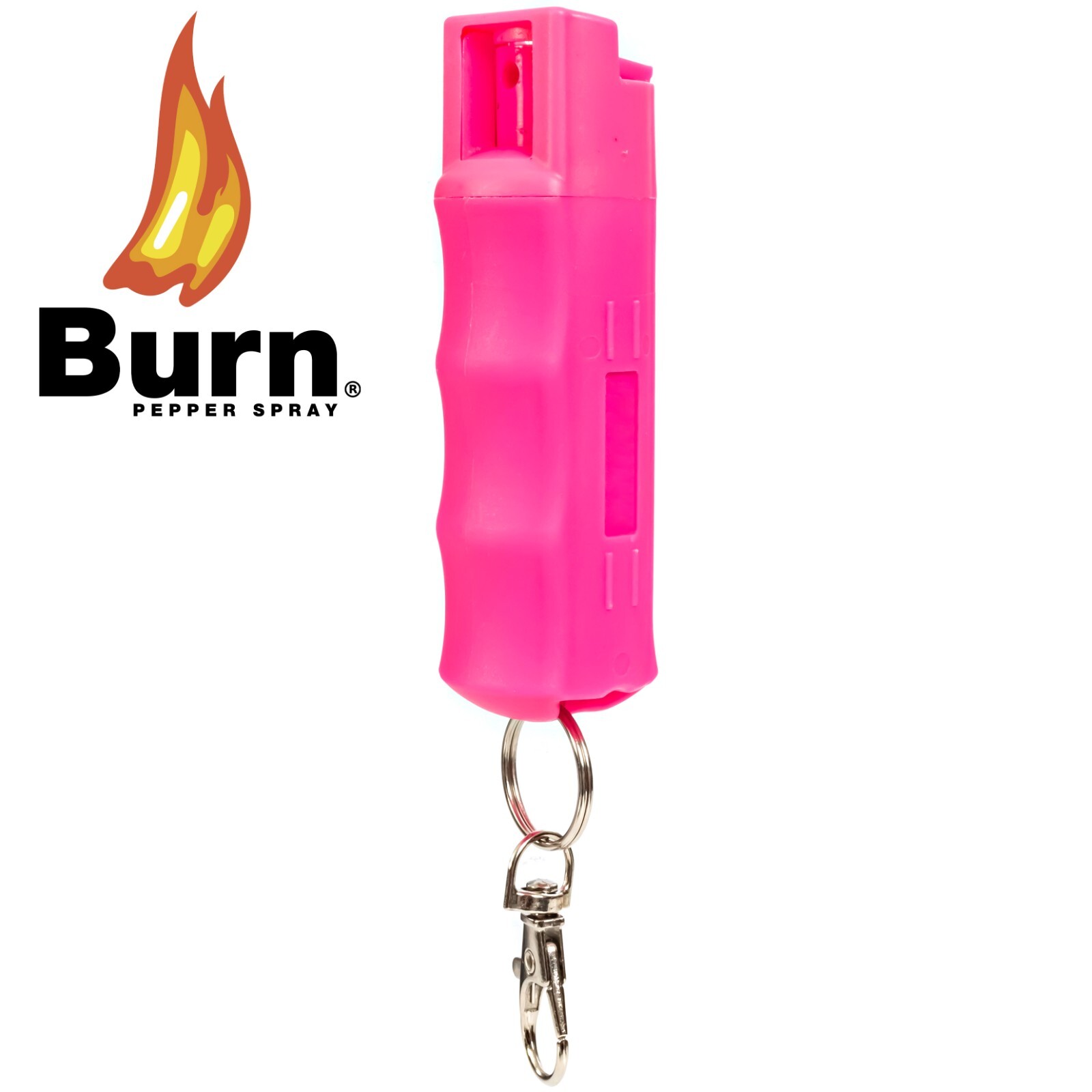 2 Pack Burn Pepper Spray for Self Defense Max Strength in Pink Keychain Cases