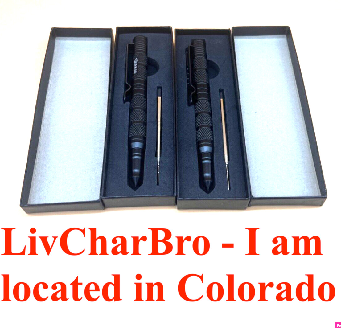 2 Pack Emergency Glass Breaker Survival Tactical Pen Of Aircraft Grade Aluminum