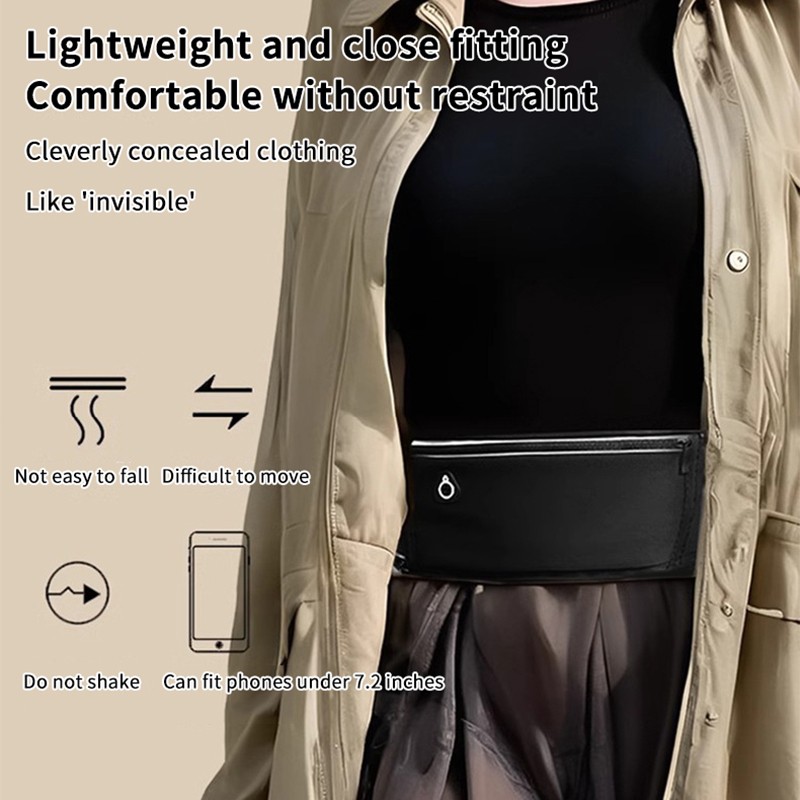 Outdoor Waterproof Invisible Running Waist Bag Sports Fanny Pack Men Women