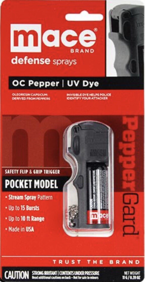MACE 10% Keychain Pepper Spray POCKET POLICE Self Defense Women Safety SECURITY