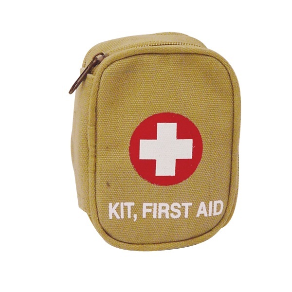 First Aid Pouch Bag Military Style Personal Soldier 1st Kit Brown Coyote Canvas