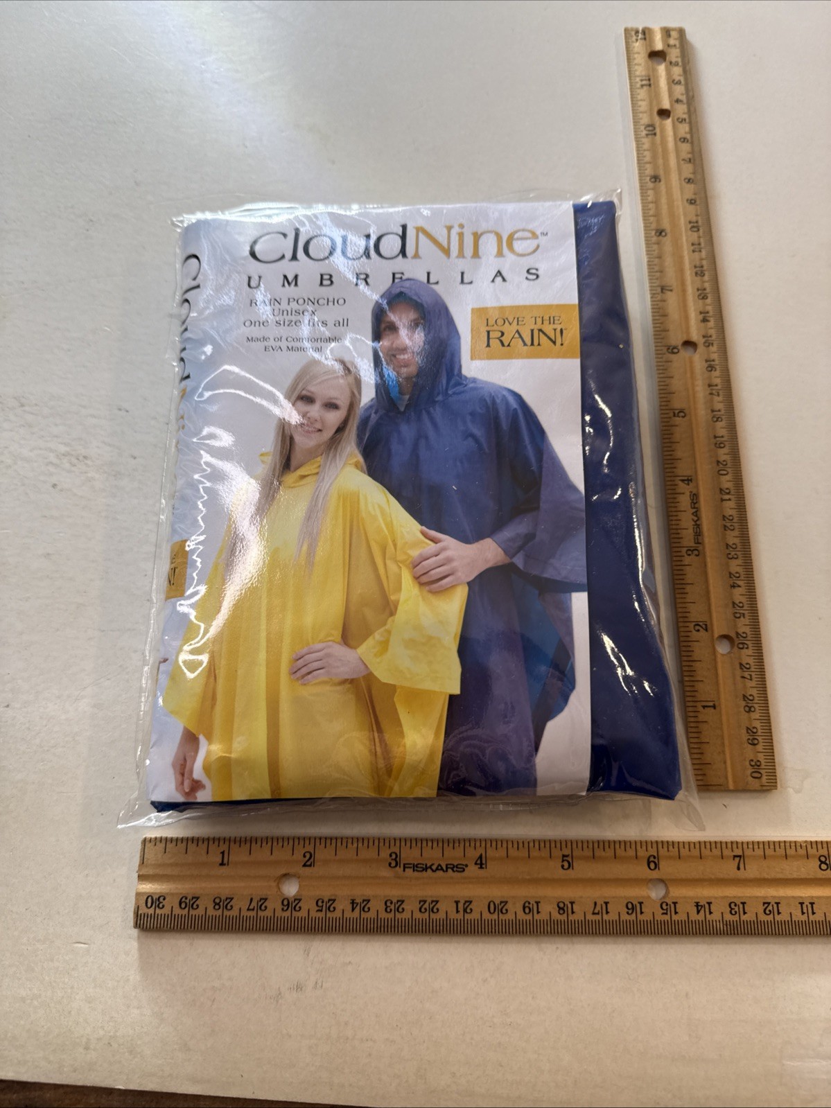 Cloud Nine Emergency Travel Rain Poncho Hooded NEW Navy Blue Unisex coat gear