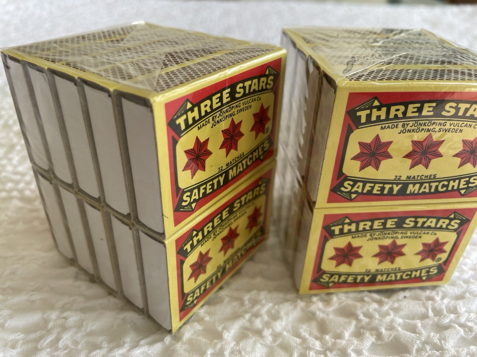 Swedish Camping Matches Three Stars Safety Matches 2 Packages-10 Boxes Per Pack