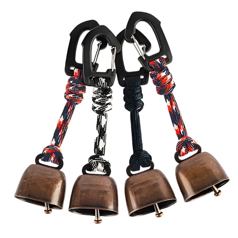Outdoor Bear Bells Loud Cast Iron Cowbell For Hiking Camping And Pet Safety