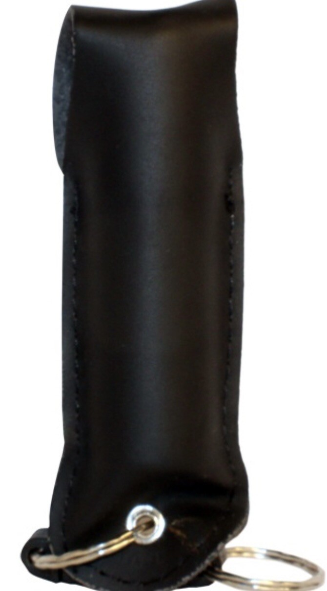 COMBO Police Defense STUN GUN Leather PEPPER SPRAY Rechargeable LED HIGH POWER