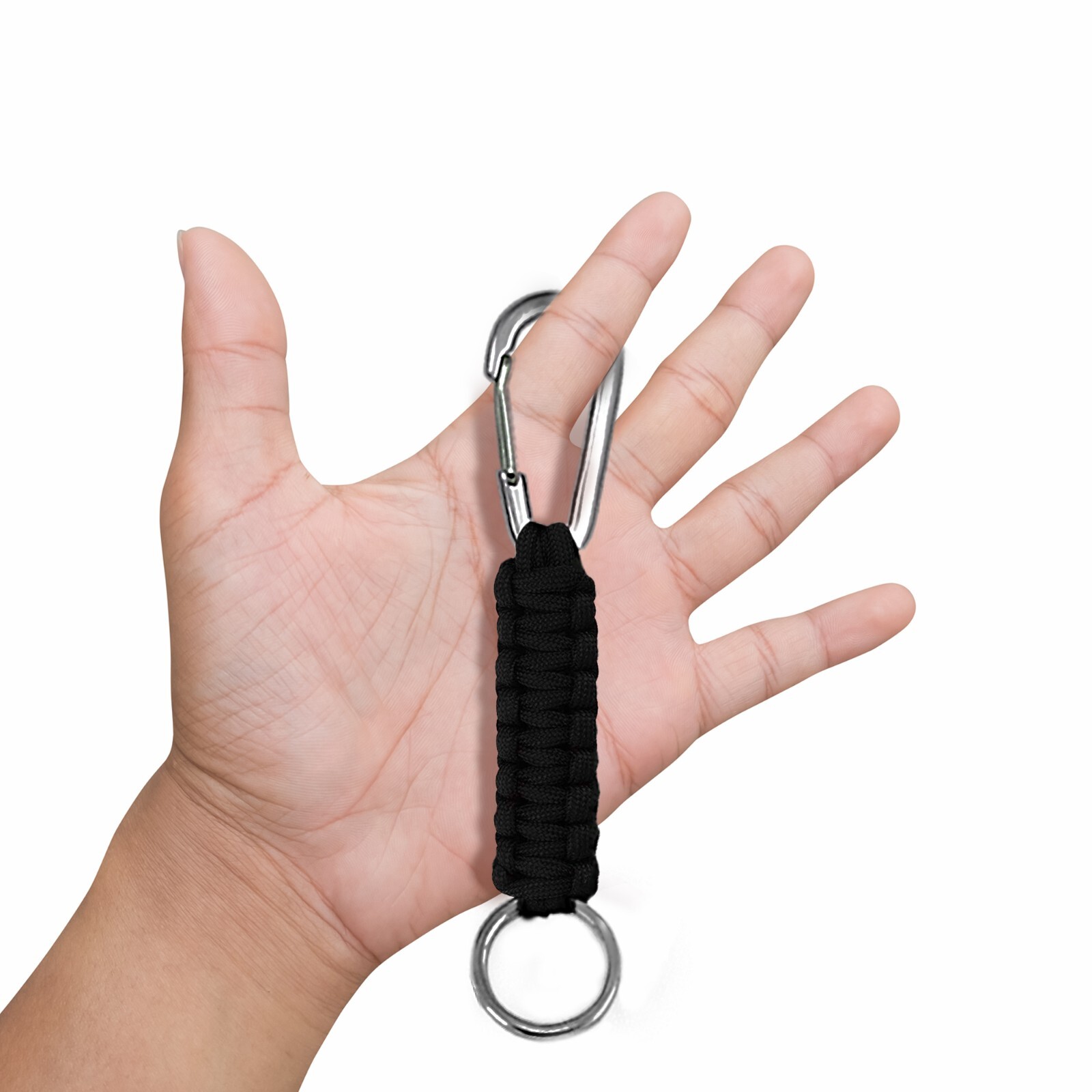 STEEL HAWK 350-LB Paracord Keychains with Stainless Steel Carabiner – Durable