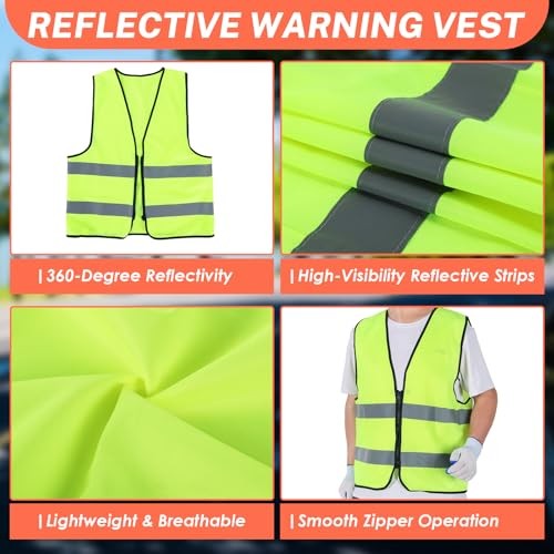 3 Pack Emergency Warning Triangles, Reflective Roadside Safety Triangle Kit
