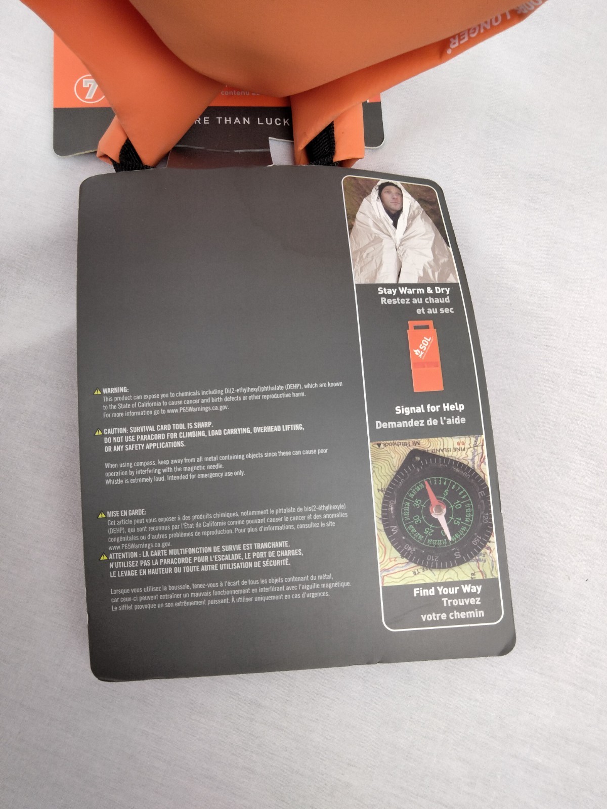 SOL Adventurer 7 pc. Survival Essential Starter Kit Brand New For Hiking & More!