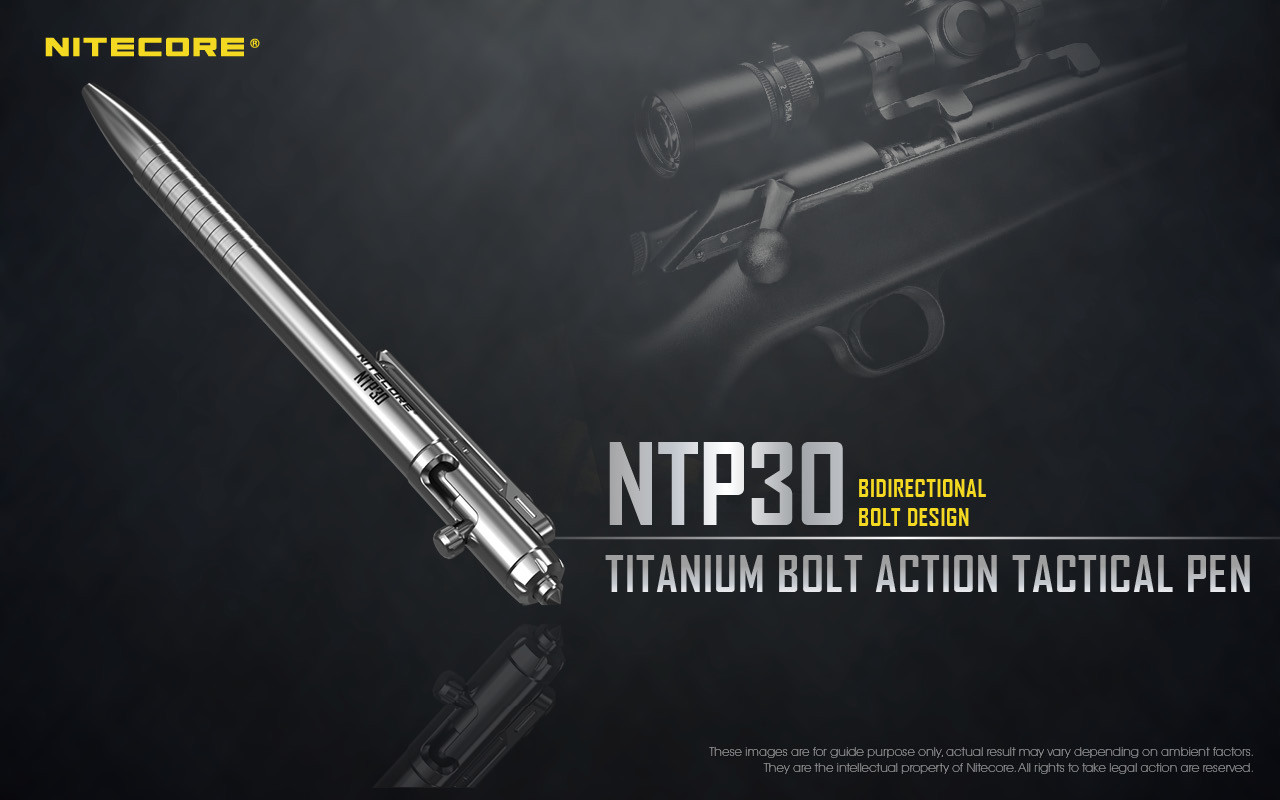 NITECORE NTP30 Titanium Bidirectional Bolt Action Tactical Pen