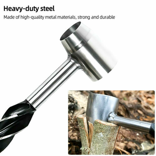 2PC Outdoor Survival Tool Wood Drill Manual Hand Auger Wrench Bushcraft Settlers