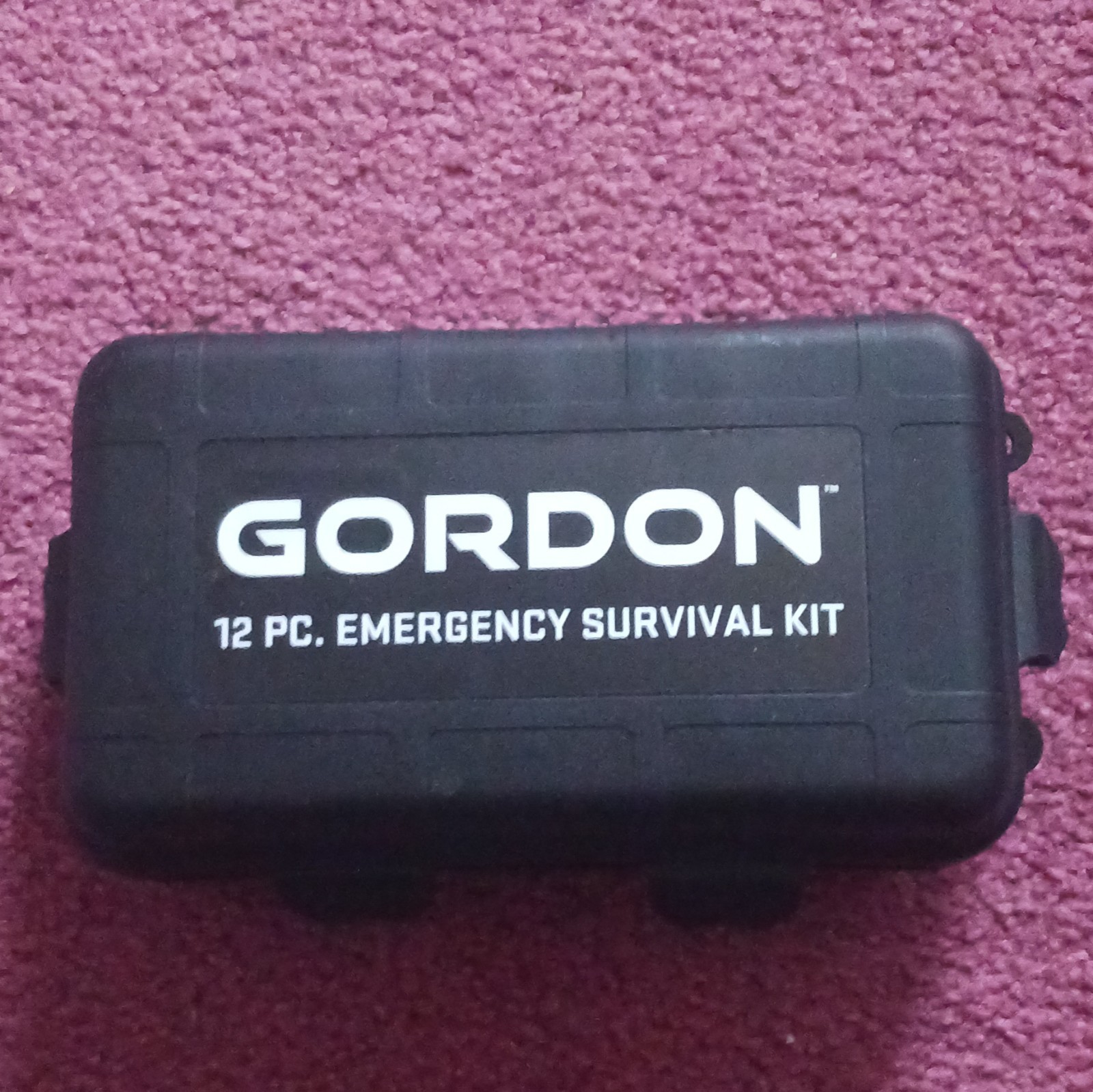 Gordon 12 PC Emergency Survival Kit Black, Knife, Fire Starter, Compass