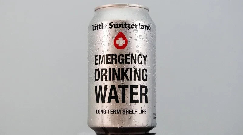 Little Switzerland 50 YEAR SHELF LIFE EMERGENCY WATER 24-12oz CANS