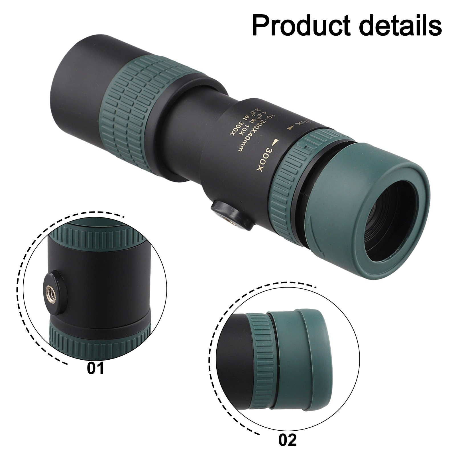 HD Handheld Monoculars with Wide 10 300X Zoom Range Perfect for Camping