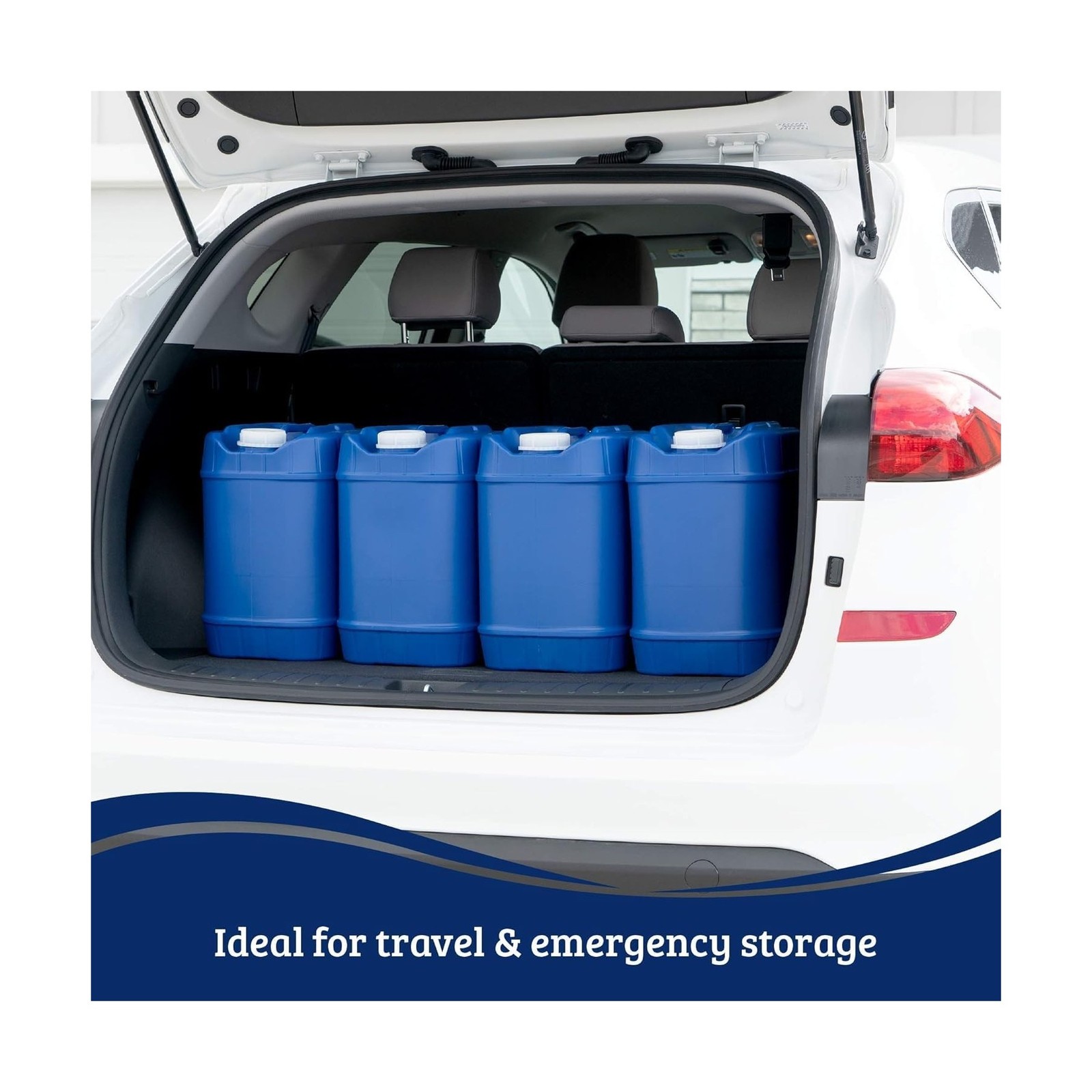 5-Gallon Stackable Water Storage Containers, Emergency Water Storage for Camp…