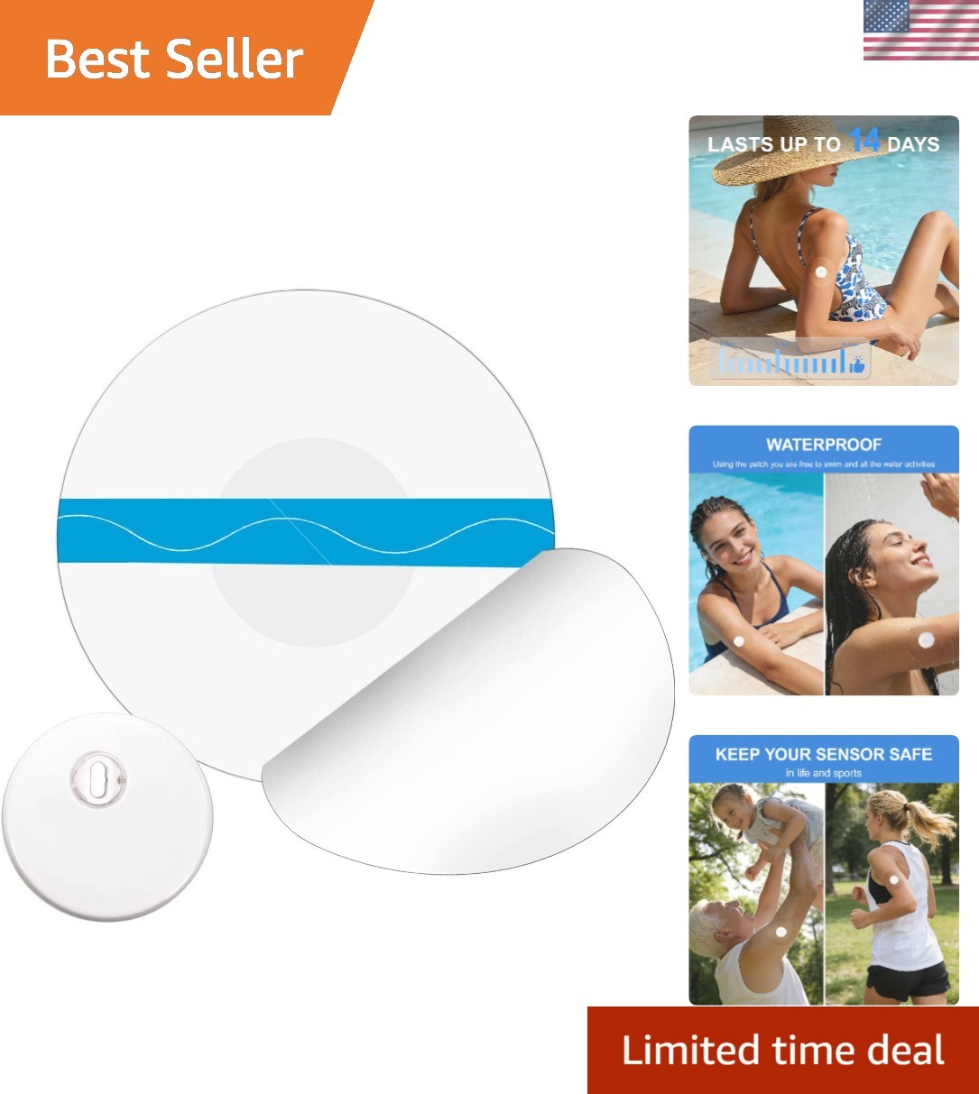 Durable, Ultra-Thin Freestyle Libre 3 Protection Patches – 20 Count, Easy to Use