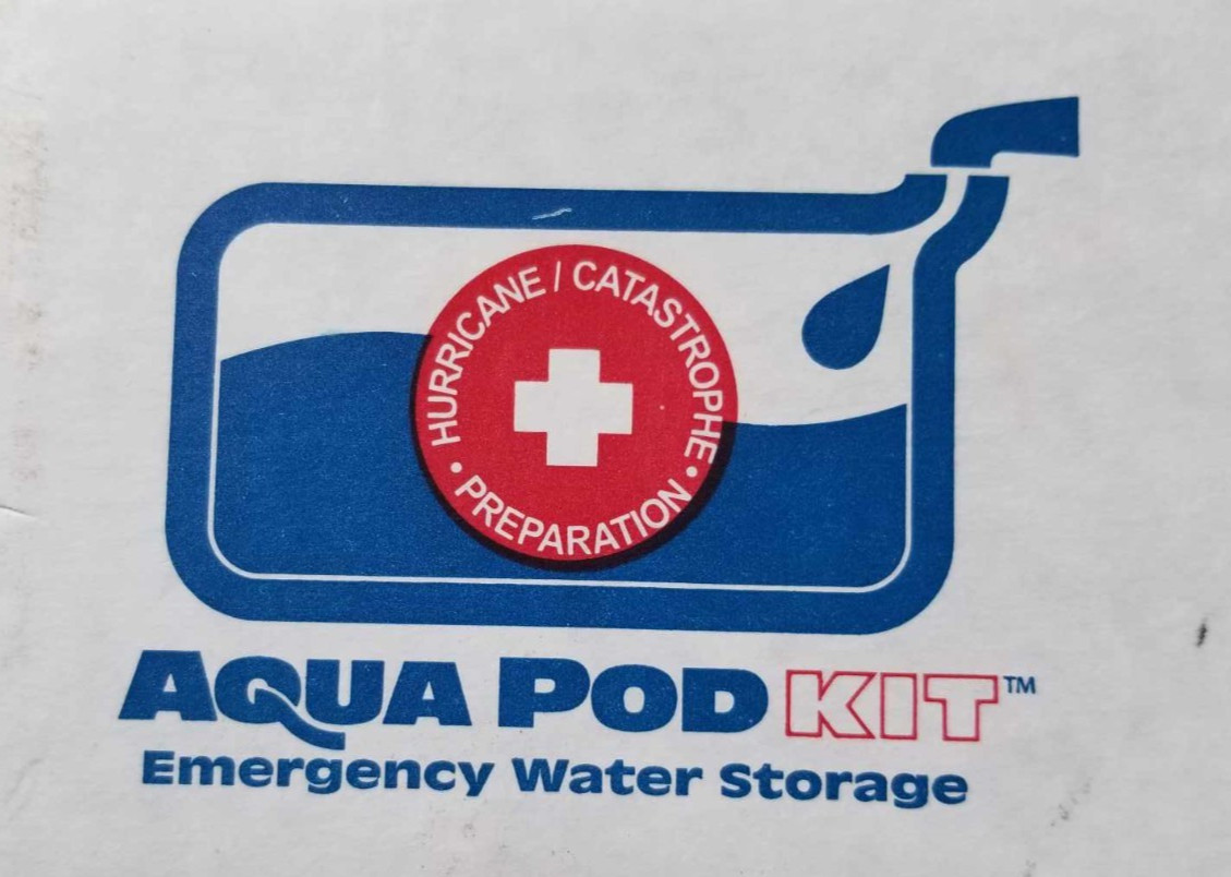 AquaPod Kit 65 gal Emergency Water Storage Drinking Water Container Home Bathtub