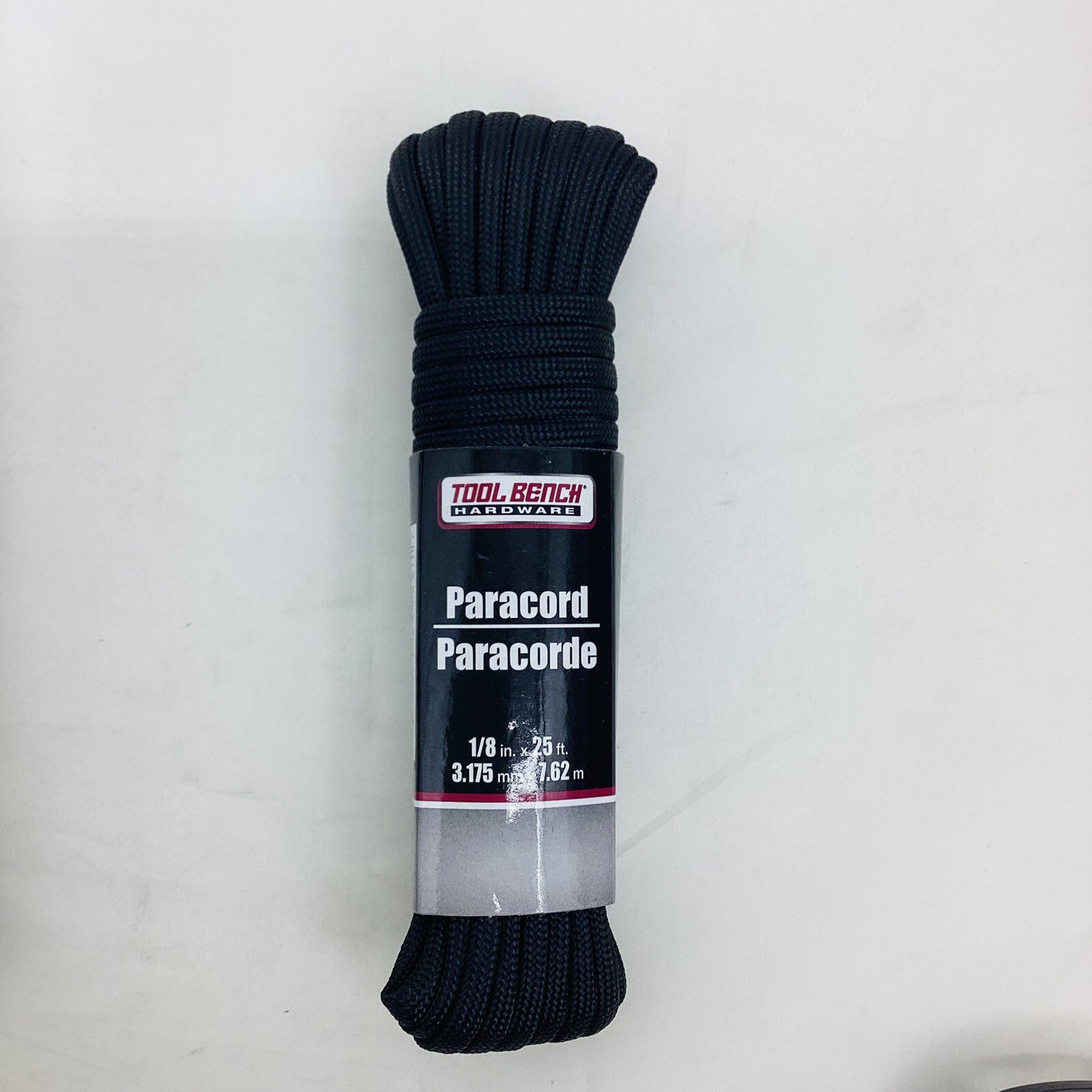 3x Black Paracord With Winder 1/8in. X 25 ft.