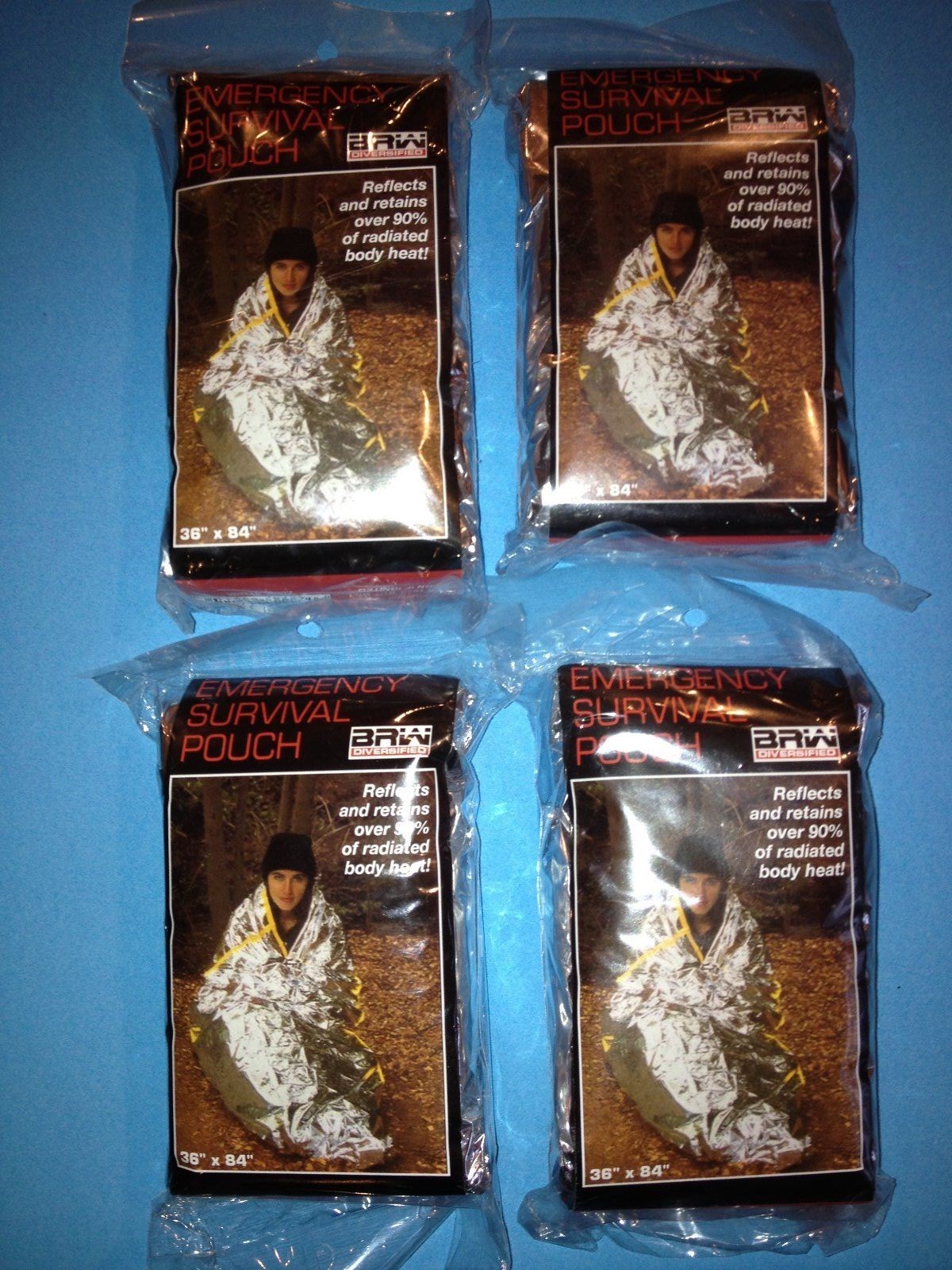 Lot 4 Emergency Survival Sleeping Bags Bug Out Bag Prepper Doomsday Car Safety