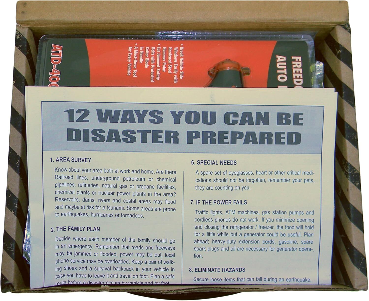 ZOMBIE 3-Day Survival Kit Food Water Lighting Tools Warmth First Aid Emergency