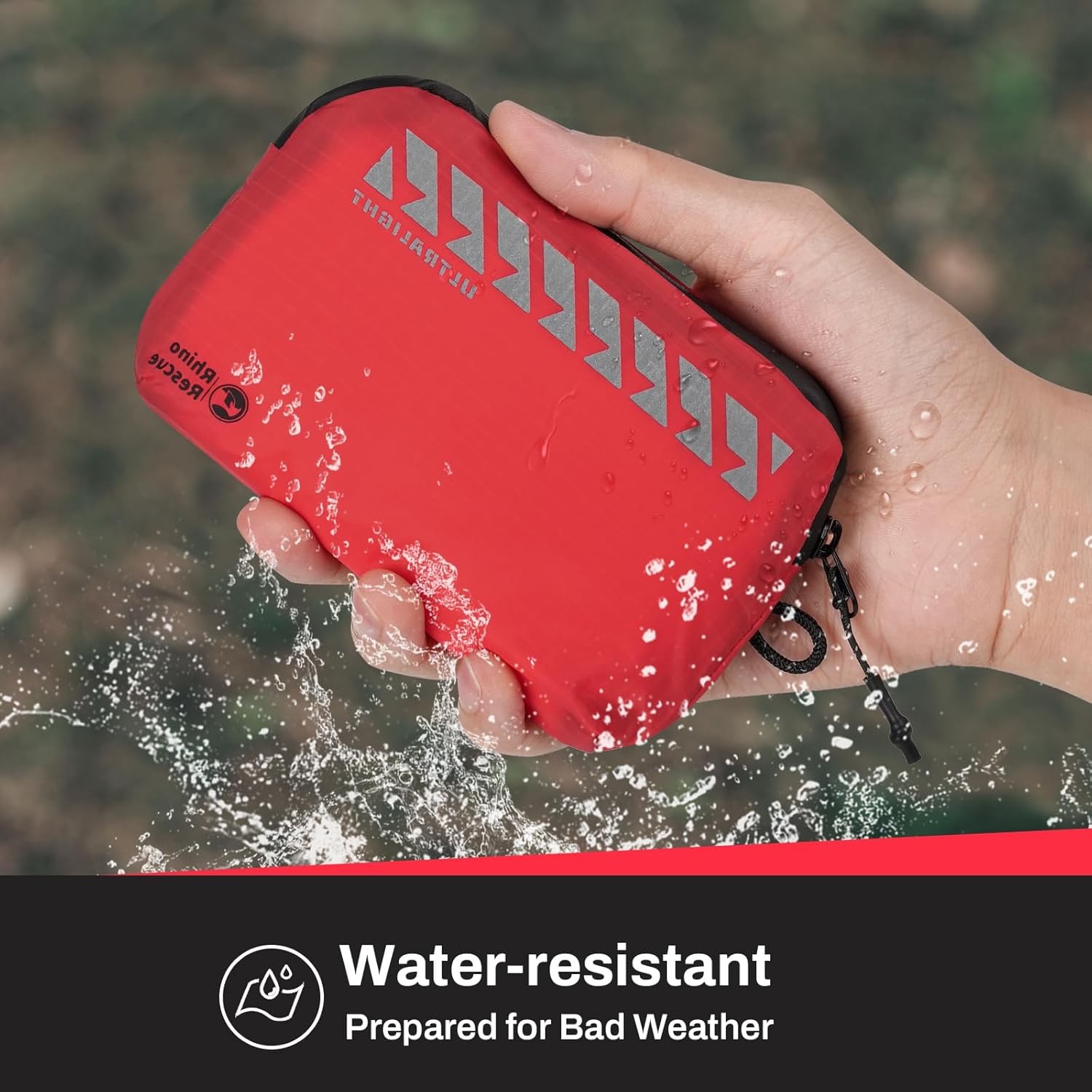 RHINO RESCUE EDC First Aid Kit for Travel, Mini Water-Resistant & Ultralight Por