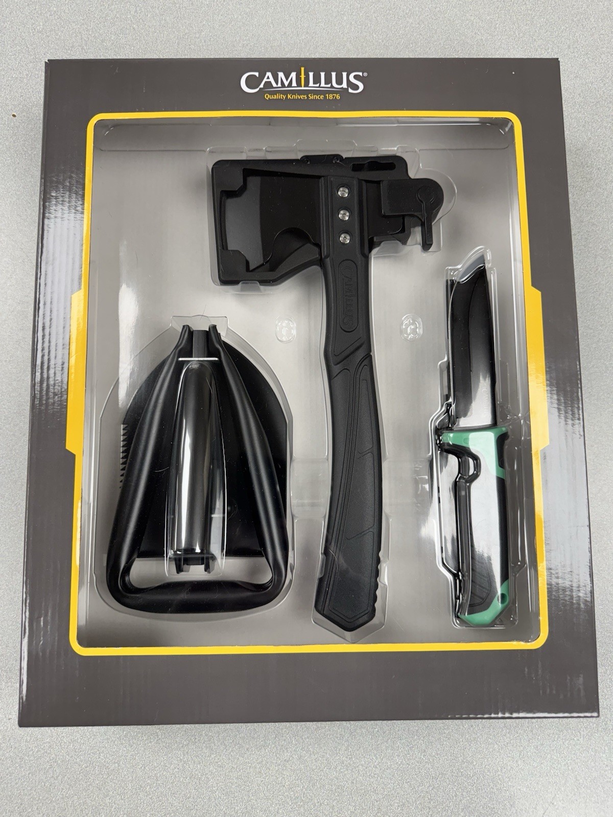 Camille’s 3 Piece Adventure Kit; Hatchet, Knife, Shovel!