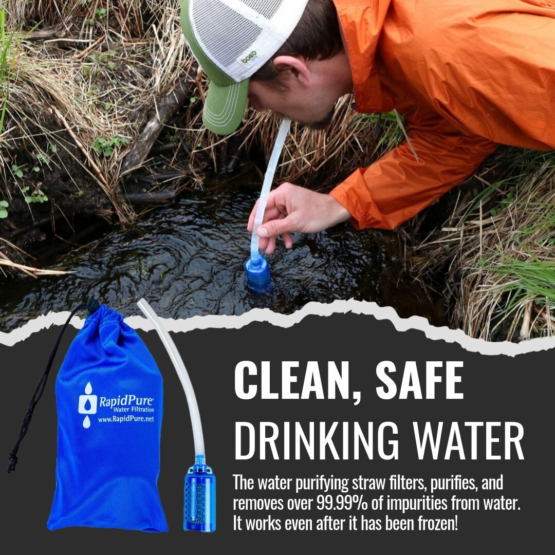 7 Day Emergency Food, Water Filter, Firestarter Outdoor Adventure Survival Kit