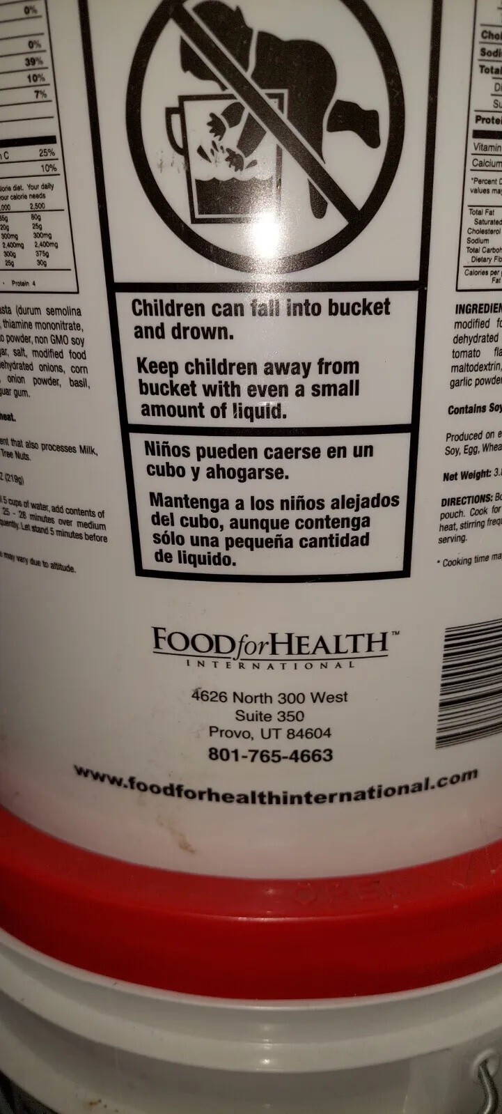 *Ships frm Canada* Health Bucket 275 serv Emergency Survival
