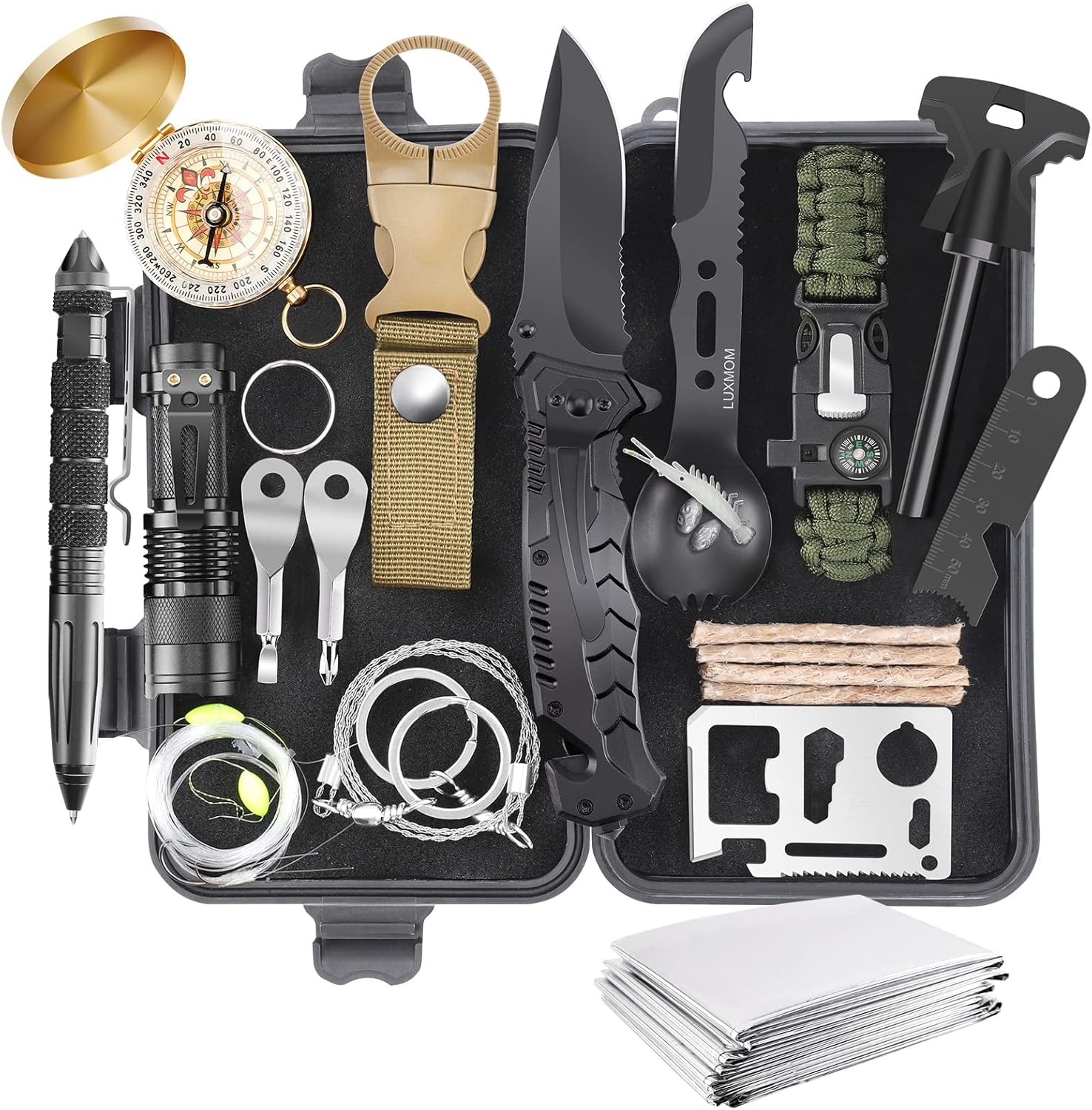 Gifts for Men Dad Husband Teenage Boy, Survival Kit 28 in 1, Survival Gear To…