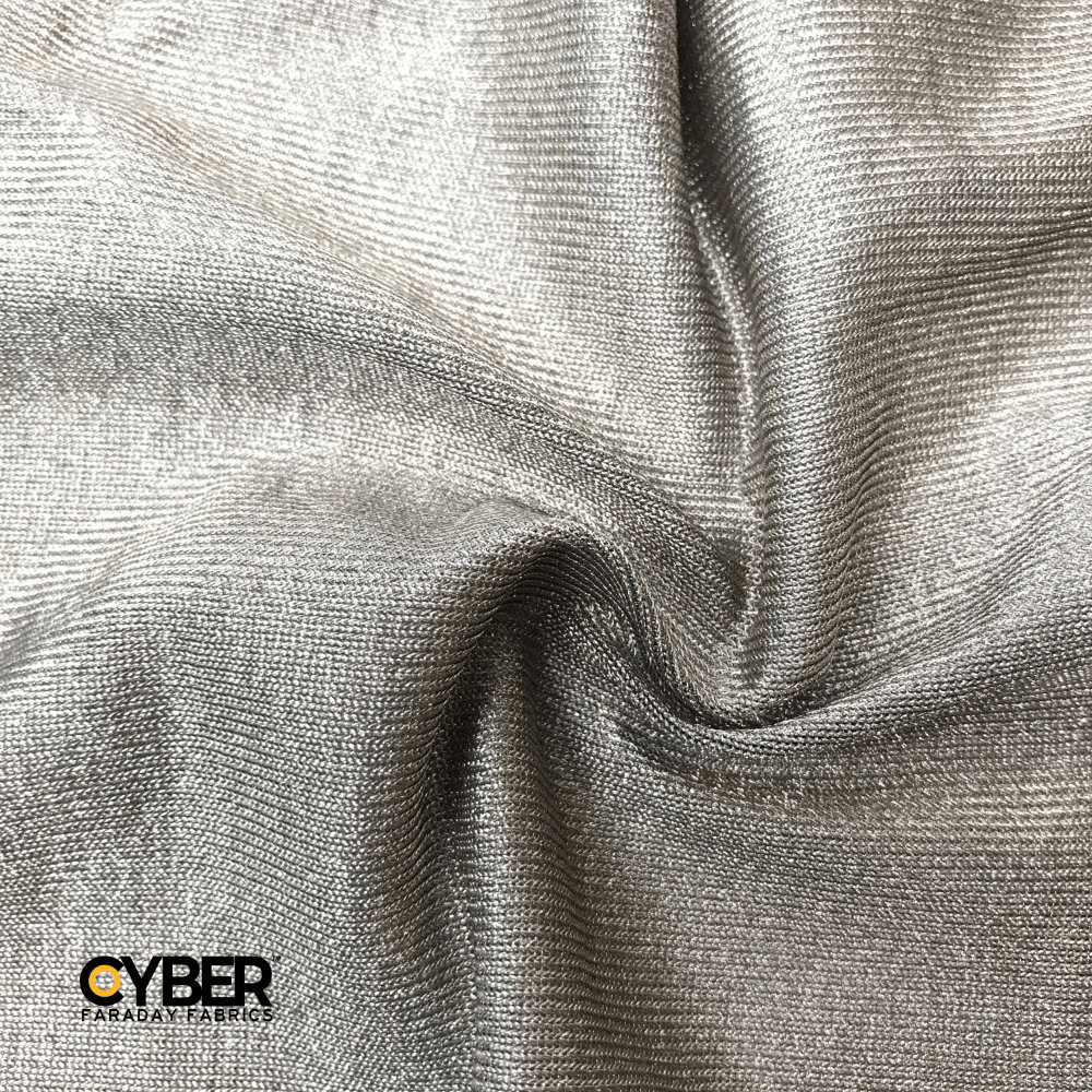Faraday Cyber ES Fabric EMF RF Shielding Silver Elastic Fabric 62″x1′