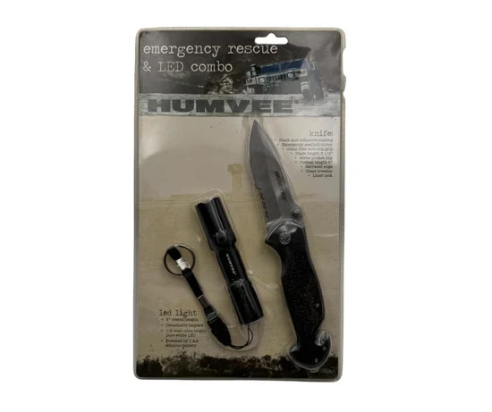 Humvee Emergency Rescue Knife and LED Combo