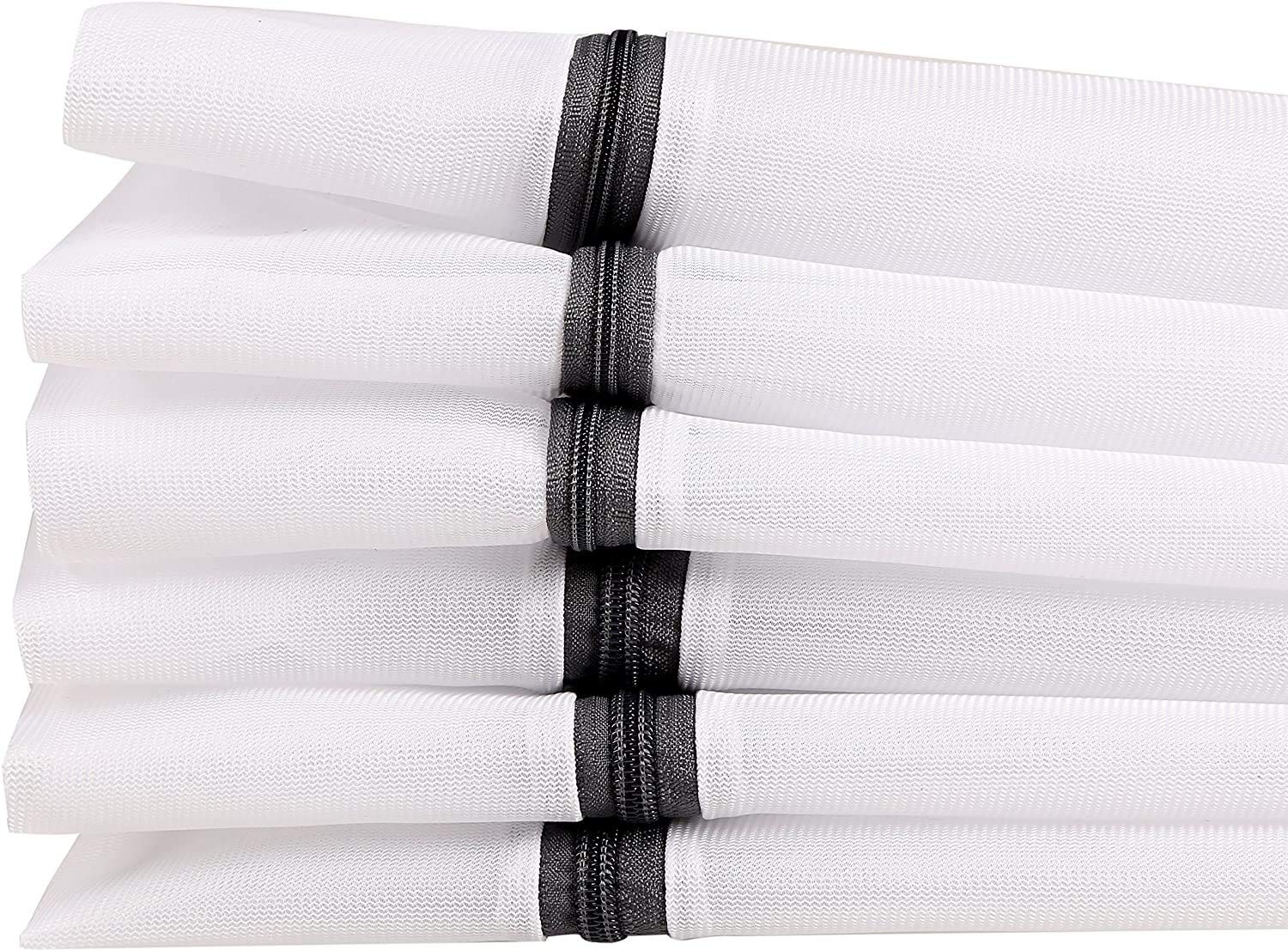 BAGAIL Laundry Bags Mesh Wash Bag for Intimates 3L,3M, Pearl White-Fine