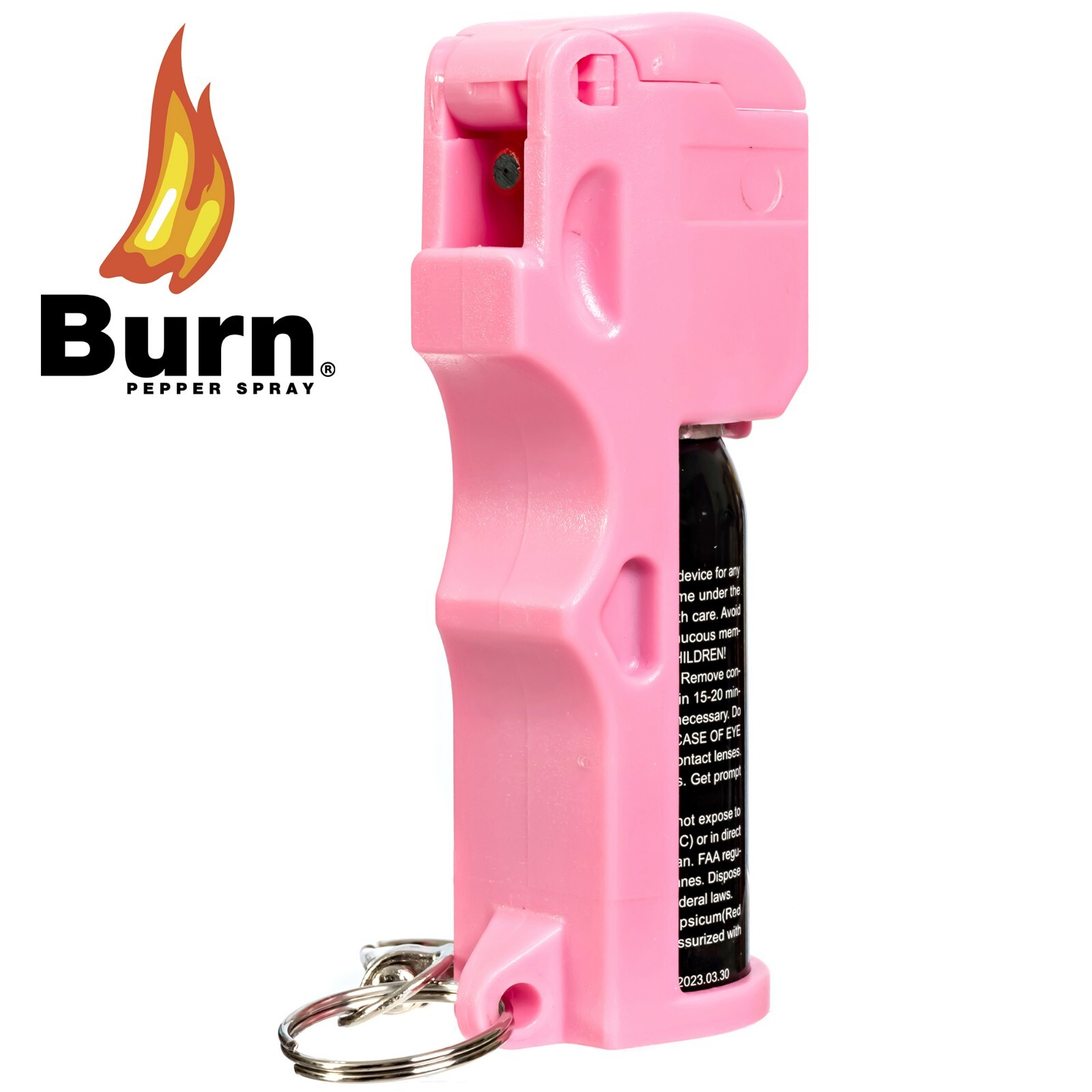 BURN Max Strength Pepper Spray for Self Defense – 1/2oz Pink 2 Pack