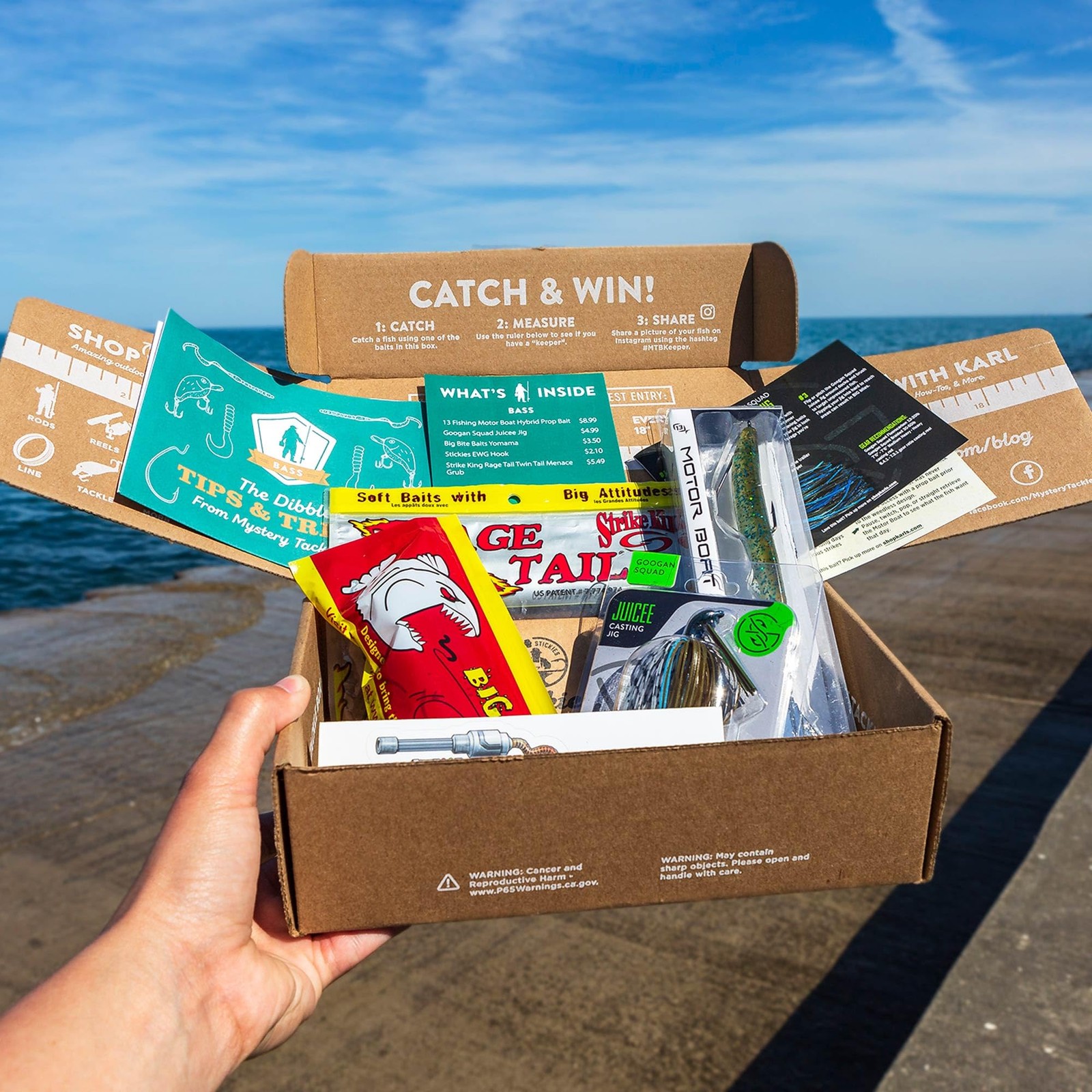 Catch Co Mystery Tackle Box Freshwater All Fishing Kit Assorted Colors