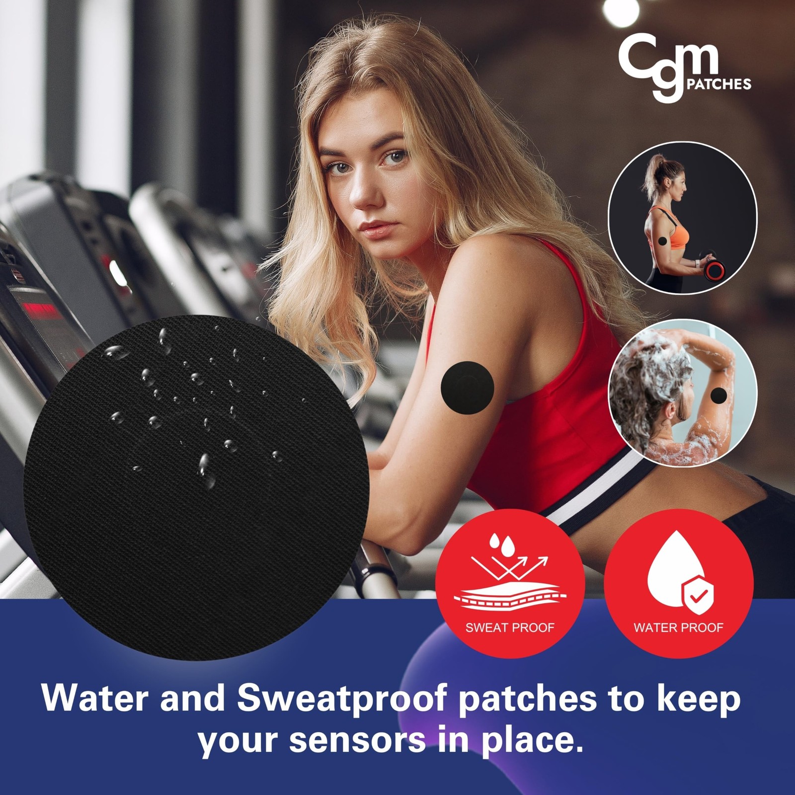 Freestyle Libre 2 and Lingo Without Cutout| Waterproof, Adhesive, and Hypoall…