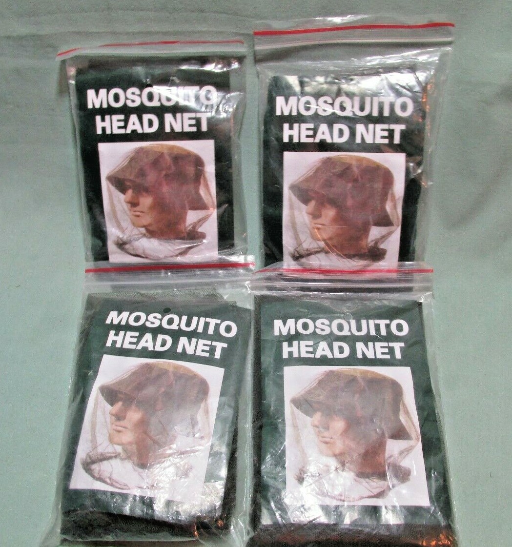4 PK MOSQUITO BEE FLY INSECT HEAD NET FISHING CAMPING HUNTING SURVIVAL OUTDOORS