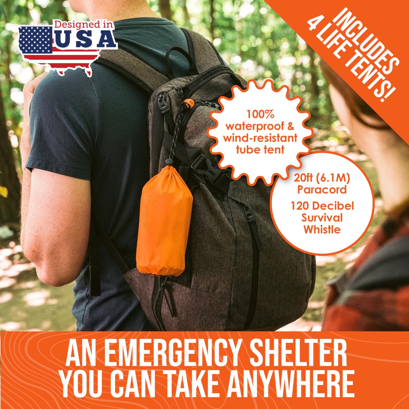 Go Time Gear Survival Life Tent • 2 Person Mylar Emergency Shelter Tube Tent …