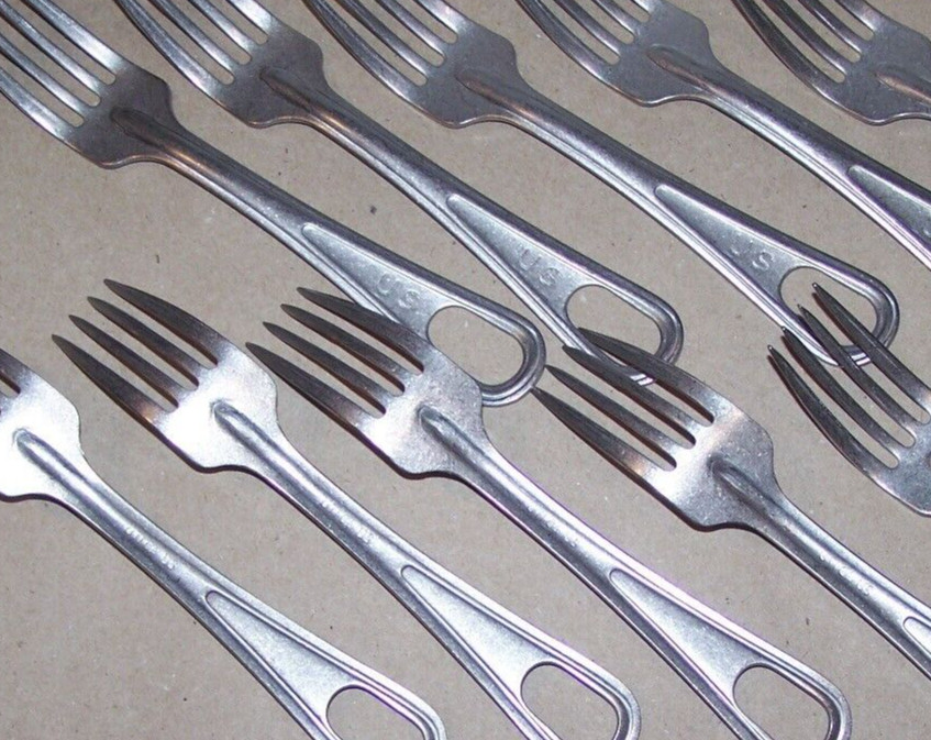 10 Military Fork Mess Utensil Silverware UCCO+ Shelby P38 Camping Hiking Scouts